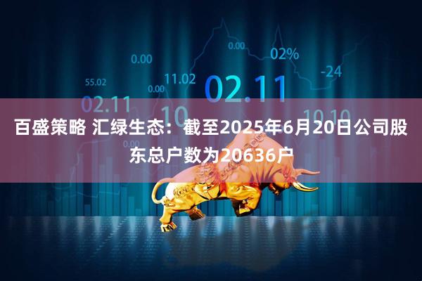 百盛策略 汇绿生态：截至2025年6月20日公司股东总户数为20636户
